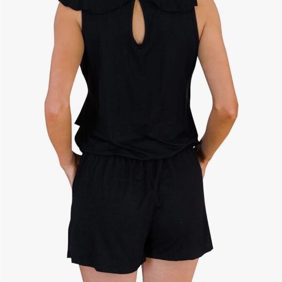 MIROL Women's Wrap V- Neck Loungewear Romper - Picture 1 of 7